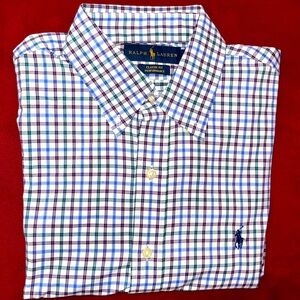 Polo Ralph Lauren Casual plaid Shirt button down Long Sleeve